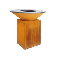 Camping en plein air Corten acier charbon de bois Grill de barbecue grande machine de gril