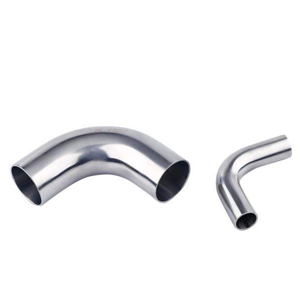 Plata de fundición de acero inoxidable espejo acabado tubo sin costura de largo radio soldado 90 grados codo