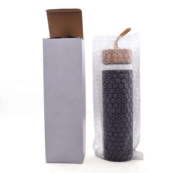 Silicone Sleeve Bamboo Lid 600ml BPA Free Glass Water Bottle
