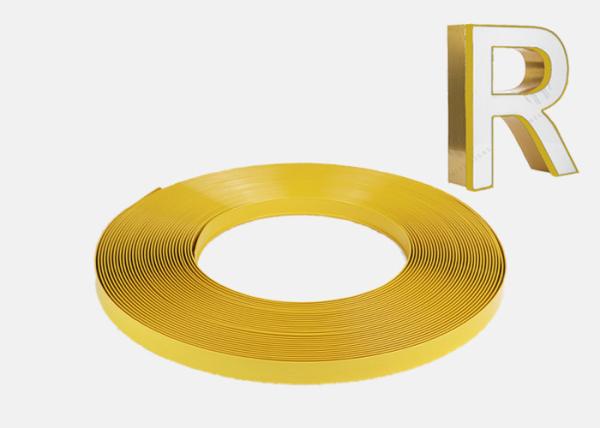 Metal Stainless Steel With Yellow Color Letter Advertising Sign For Airport Plastic Trim Cap