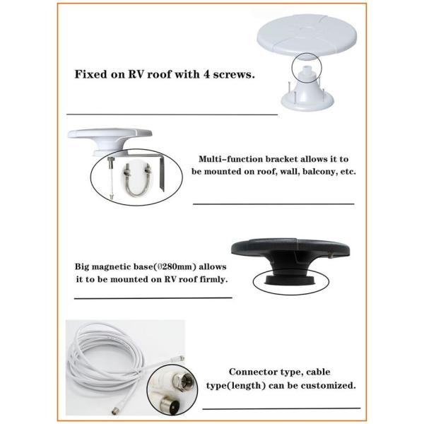 шлюпка 75Ohm 470-862MHz/располагаясь лагерем антенна ТВ каравана увеличения антенны ТВ высокая