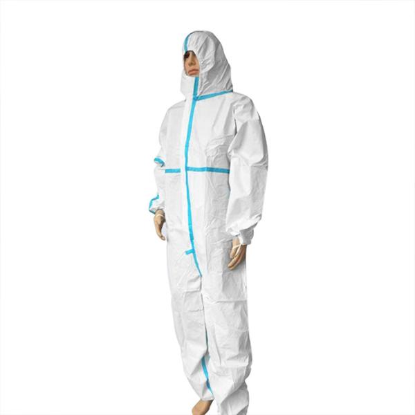 CE FDA Disposable Protective Suit , Anti Virus Chemical Protective Coveralls