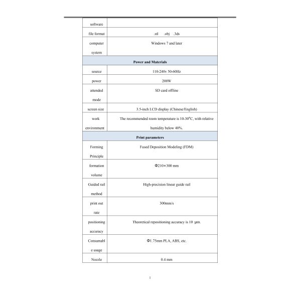 BS3DP-223PLUS 3D Printer Driver/Software Solution with 210x300mm Build Volume