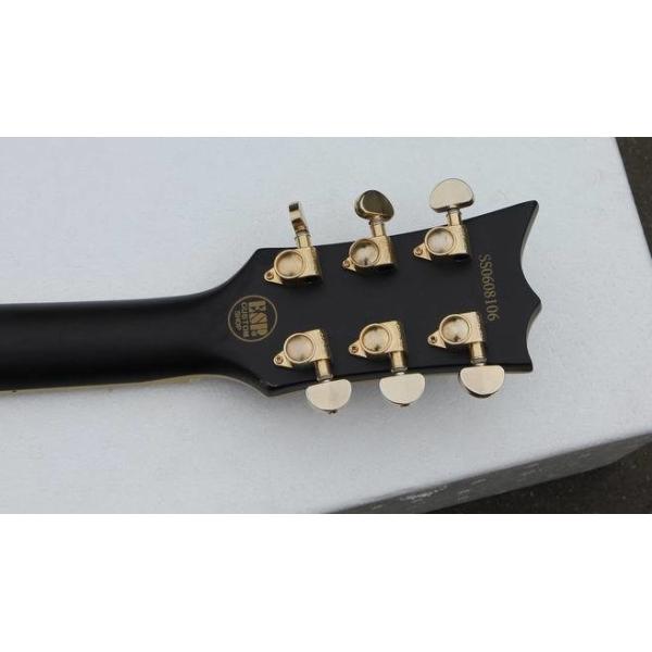 BLACK ESP style solid body guitar,gold hardware,single cutaway Tuneomatic/stoptail bridge 2xHBsFree shipping direct from