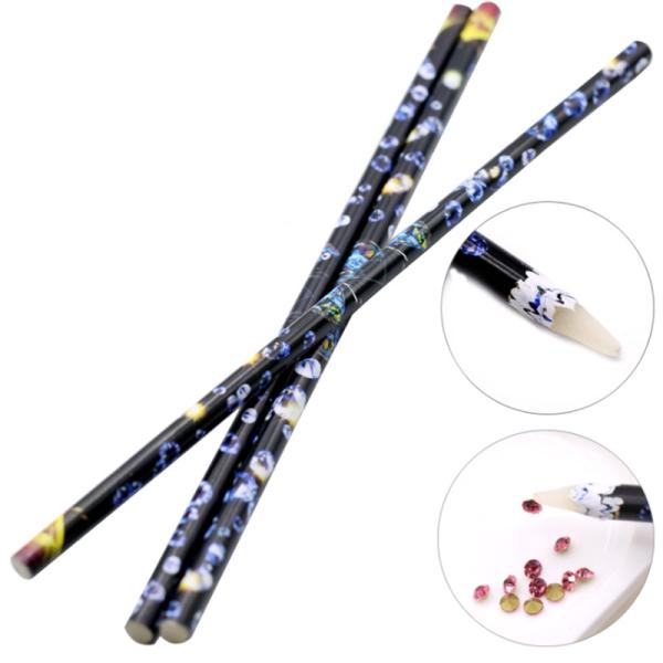Rhinestones Point Drill Pen Nail Art Tool Wax Colors Pen For Hand drilled manicure