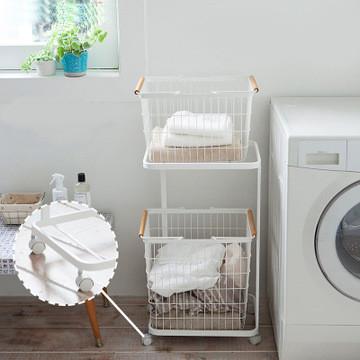 4KG Metal Hamper On Wheels , Anti Corrosion Metal Clothes Hamper