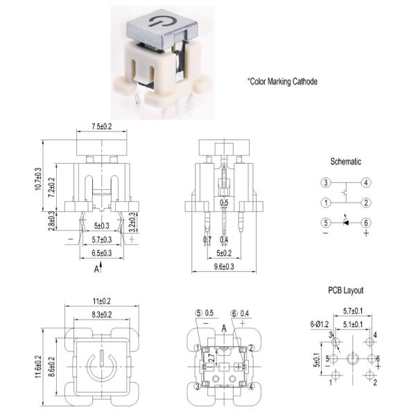Illumination Tactile Switch, Rectangle Led Rgb Push Button Switch ,lamp Switch,Lighted switch,Illuminated Tact Switch