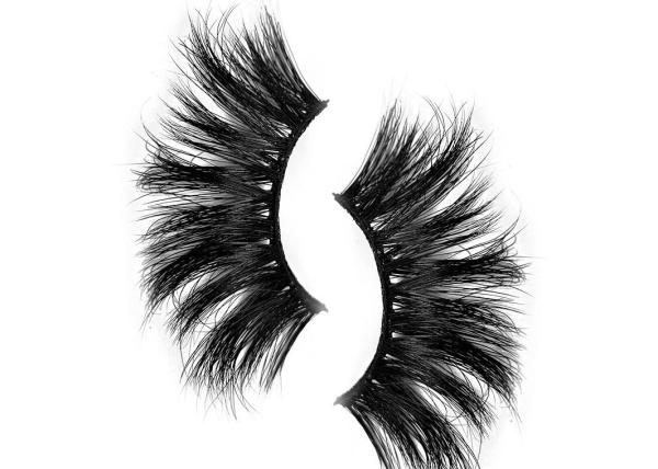 Full Strip Black Mink False Eyelashes  Handmade 25mm Natural Fake Eyelashes