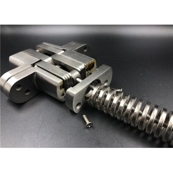 4 Mounting Holes Invisible Cabinet Hinges Stainless Steel Self Closing Spring
