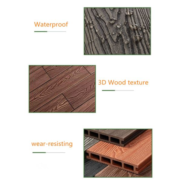 Convenient to Install Piso Deck Wpc Decking Wpc 40x40 Floor Tiles for Patio Decking