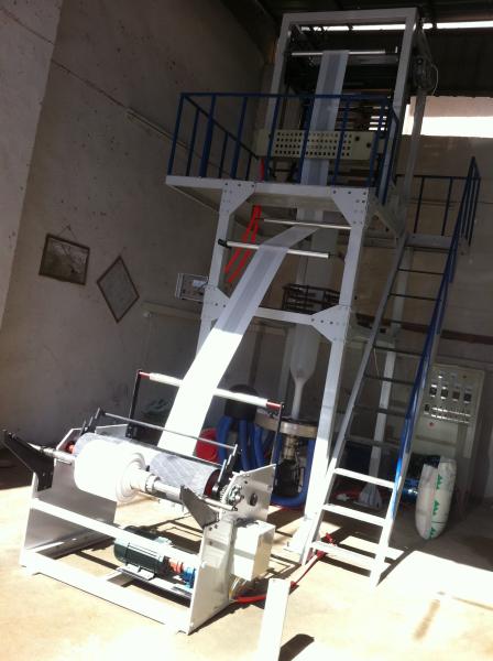 22-50KW Single Winder Polyethylene blown film extruder with gusset device