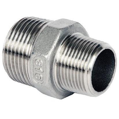 Reducing Hexagonal  Nipple Stainless Steel Pipe Fitting BSPT  NPT JIS Thread