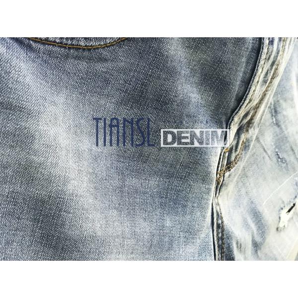 160cm-168cm Anti Static Twill Woven Denim Jeans Fabric Cloth Cotton Polyester Spandex