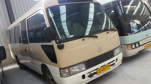 Toyota 1HZ / 15B 16B Used Coaster Bus , Passenger Mini Old Coaster Bus