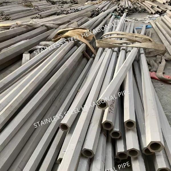 TP304 Stainless Steel Hexagonal Pipe Tube S14 - S70mm In 6m Length