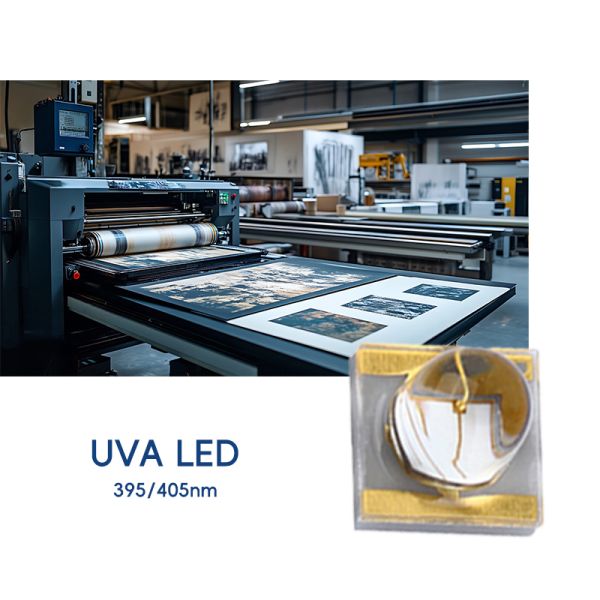 Professional 35x35mm SMD UVA LED Chip High Power 3W 120 Degree 3.0-3.6V UV Light for Plant Growth LED UV Curing Light System