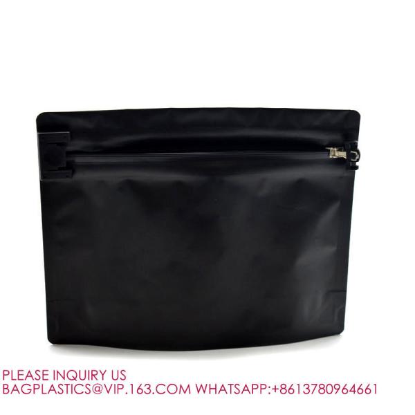 Bio Child Resistant Pouch Child Proof Packet Plastic Matte Stand Up Zip Foil Flat Bags