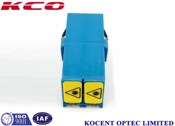 Auto Shutter Fiber Connector Adapters 9/125 Single Mode LC/UPC Duplex Plastic Material