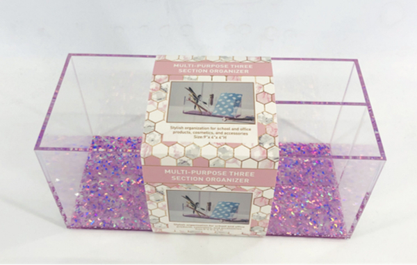 Пурпурное яркий блеск организатор стола ясности 9x4x4» астетический