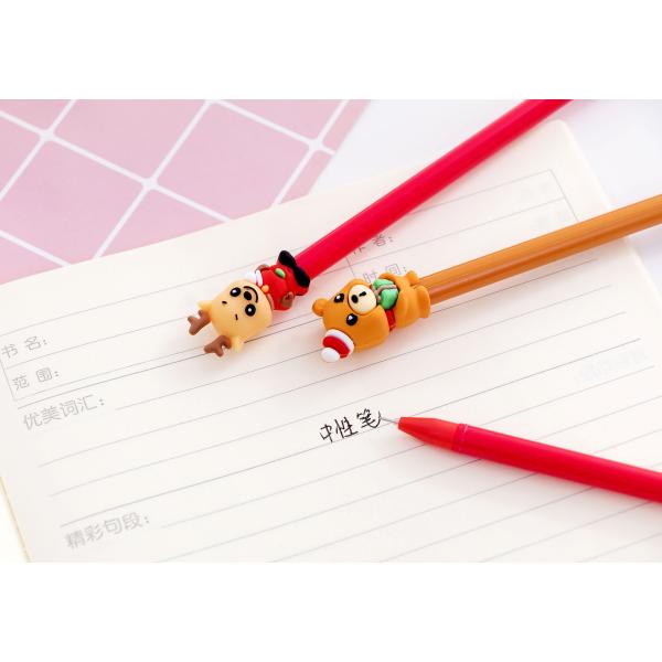 Colorido tema de Navidad en 3D 0.5mm Pluma de gel regalo creativo pequeños premios Pluma neutral