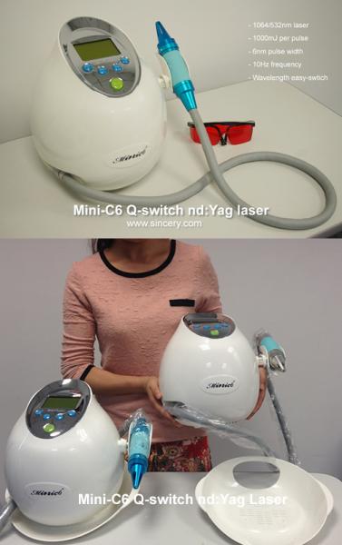 High Performance Pico Laser Machine 1064nm ND YAG Laser Machine Mini C6 Type