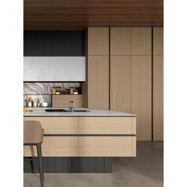 Modern Waterproof Wooden Island Kitchen Cabinet with Glass for Bathroom Laundry Room Apartment Home Use