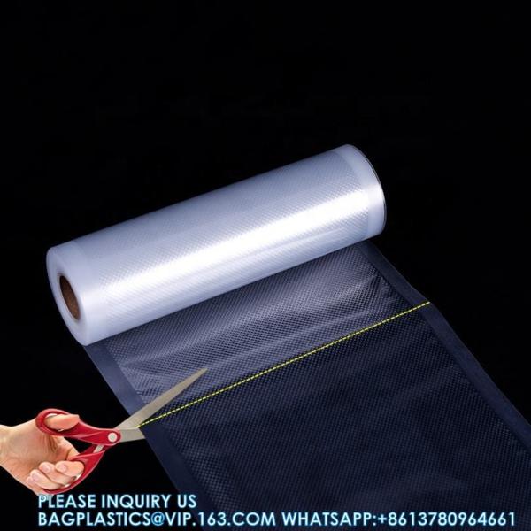Transparent PA PE Plastic Storage Bags Vacuum Sealer Food Saver Roll 30m Embossed Vacuum Sealer Bags Packaging