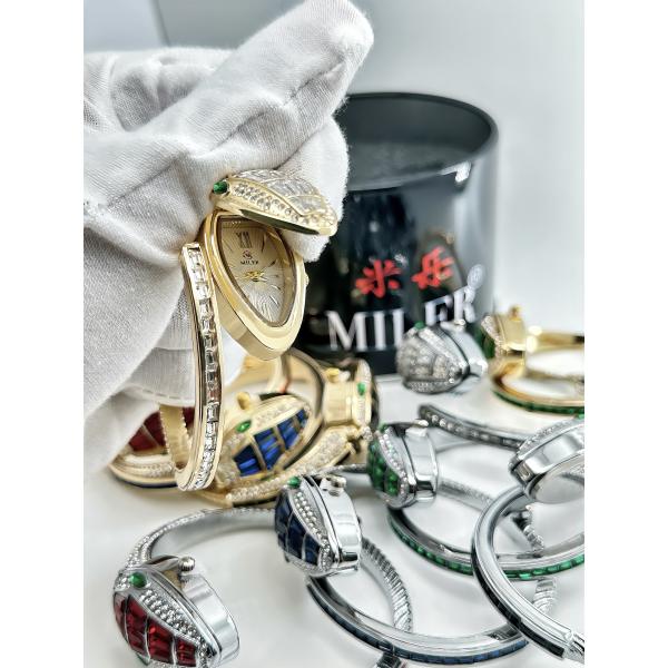 Miler Fashion Creative Senior Sense Pointer Montres pour femmes avec coquille de diamant