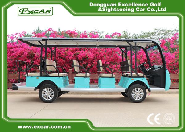 White 72V Electric Sightseeing Cart For 14 Person / electric passenger Bus