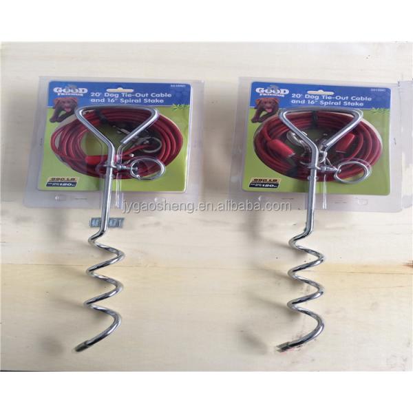 Diámetro de 8 mm impermeable giratorio perro de lazo hasta 120 libras 40cm 45cm