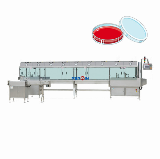 PLC Controlled Petri Dish Filling Machine 1000 - 6000dishes/Hour