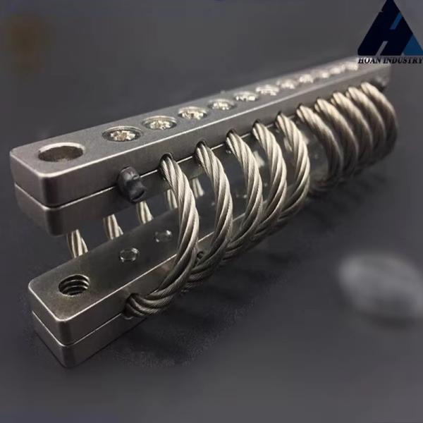 Wire Rope Vibration Isolator 1/4 Inch Galvanized Steel 12 Inch Length