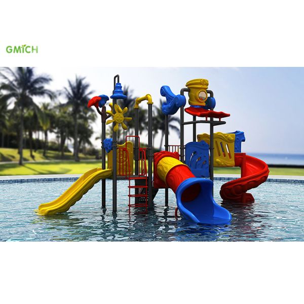 Custom Made Water Pool Slides For Kids Water Playground Eco Friendly