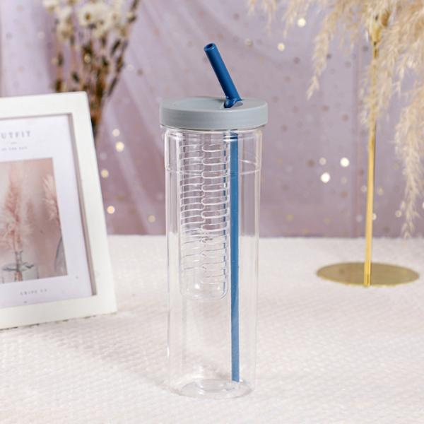 Чашки эспрессо OEM 700ml пластиковые с соломой и крышкой