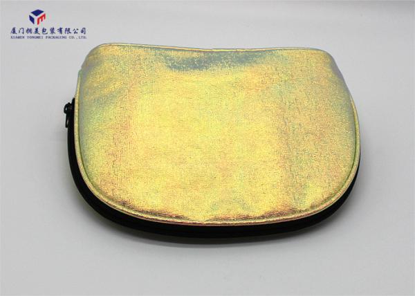 Fashionable Soft Leather Makeup Bag Round Corners Treatment Without Handle