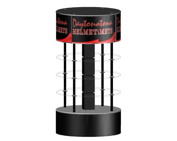 Permanent MDF Wooden Branded Display Stands With Graphic Multip Shelves