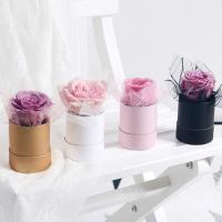 Mini Caixa Floral Redonda Colorida Bouquet Florista Caixas de Cartão Flores Embalagem