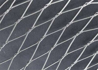 Customized 304 X Tend Cable Mesh , Woven Balustrade Wire Mesh Garden Fence