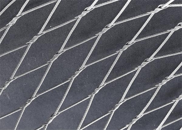 Customized 304 X Tend Cable Mesh , Woven Balustrade Wire Mesh Garden Fence