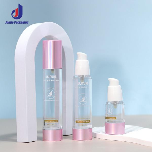 60ml Airless Bottles Pink Essential Oil Spray Bottle Transparent With Customized Logo Printing