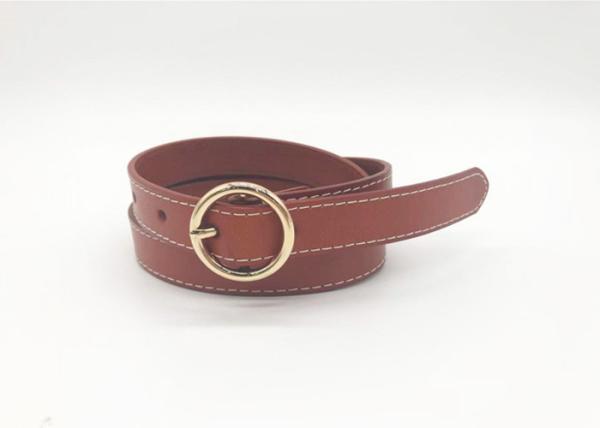 Round Buckle  Trousers 1.8CM Women's Fashion Leather Belts