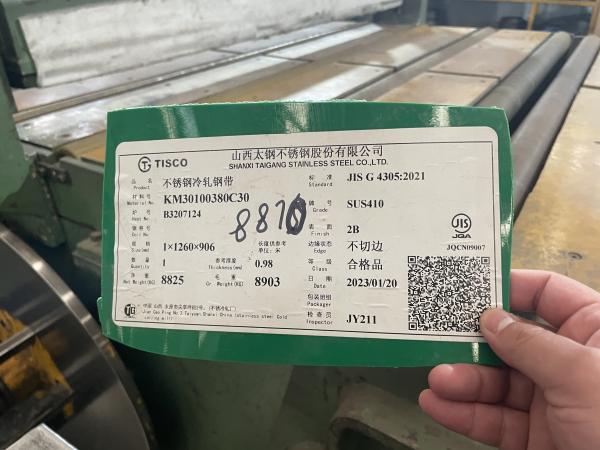 Martensitic Stainless Steel Strip AISI 410 EN 10088 1.4006 DIN X12Cr13