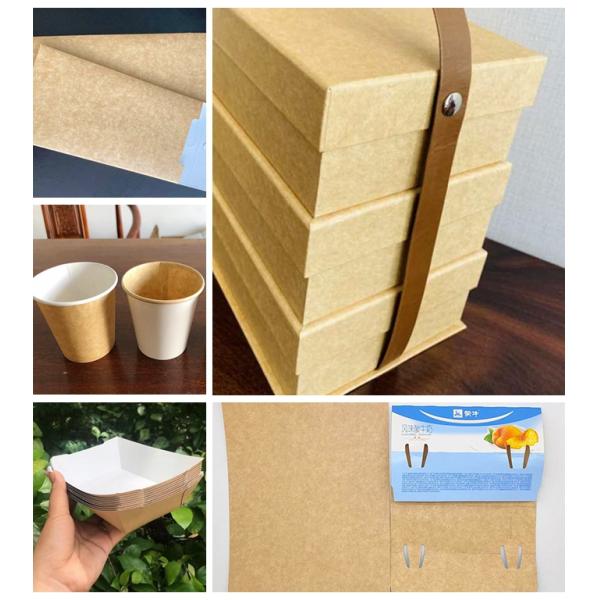 papel abonable de 200gsm 250gsm Kraft para la bandeja 790m m de la comida 890m m Signle cubierto