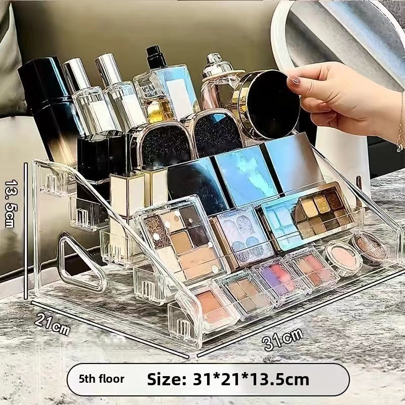 Factory Custom Eyeshadow Palette Organizer Acrylic Desktop Stand Display Rack for Cosmetic Nail Polish Storage Assembly