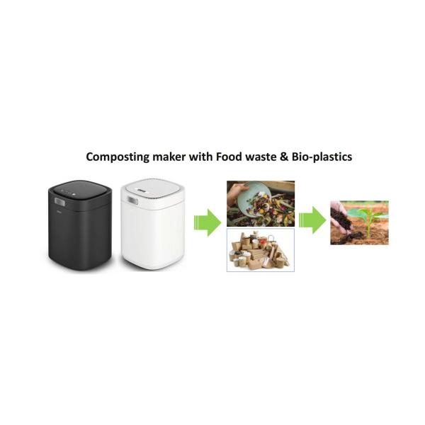 Metal Grinding Chamber Electric Kitchen Compost Bin for Household Food Waste Disposal