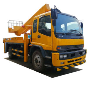 Truck Mounted 16m Aerial Work Platforms woith Water tanker High Performance Whtsp:+8615271357675