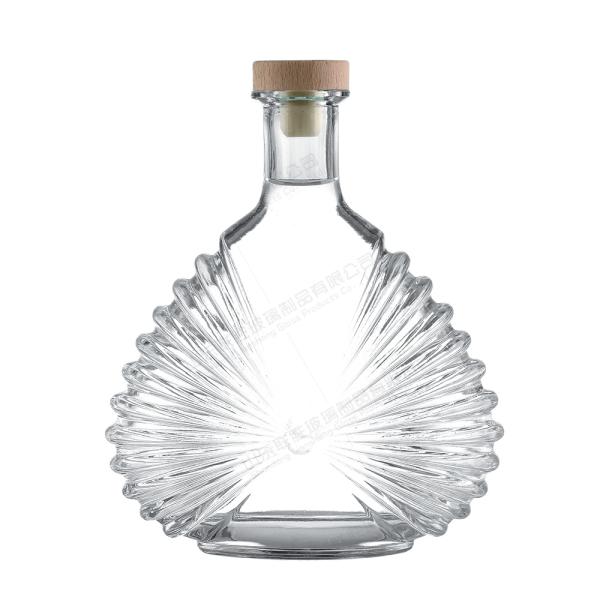 Acceptable Customer's Logo Wine Glass Bottle with Cork 750ml