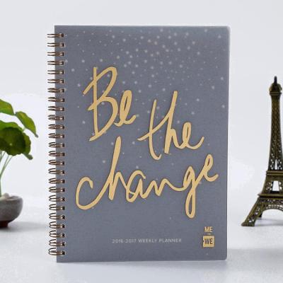 Spiral Bound PVC Planner Journal Notebook With Offset Printing Organizer