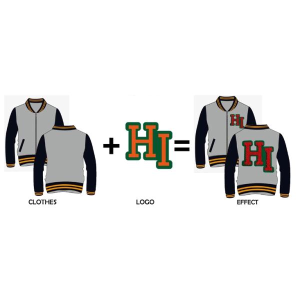 Sew On High School Letterman Jacket Patches Soft Hand Feeling