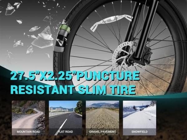 48V 26 Inch Fat Tire Electric Bike for City Commuting & Off-Road with Long Range